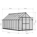 Gewächshaus 240 x 244 x 488 cm, verstärkte Konstruktion, Polycarbonat 6 mm