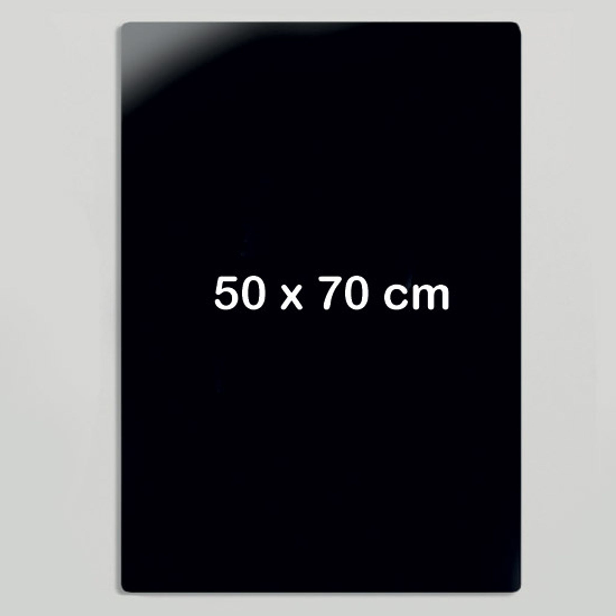 Glas-Magnetschreibtafel für die Wand, schwarz, 700 x 500 mm