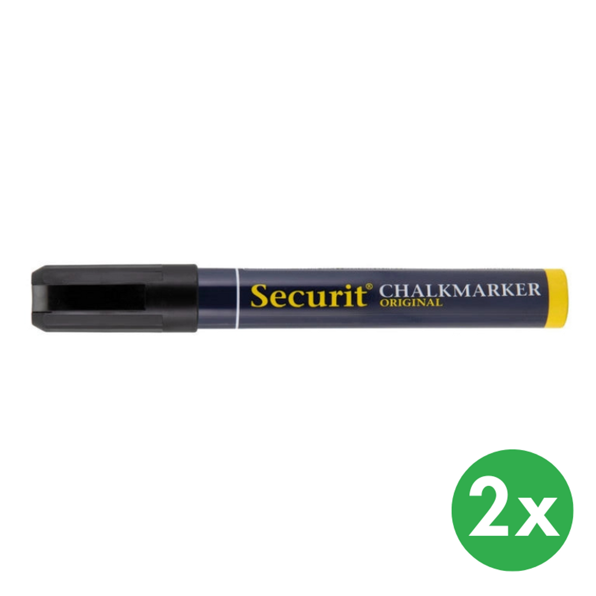 Glastafel-Marker, flach, schwarz, 2 Stk