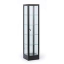 Glasvitrine, 1800 × 400 × 400 mm, schwarz