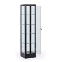 Glasvitrine, 1800 × 400 × 400 mm, schwarz