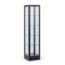 Glasvitrine, 1800 × 400 × 400 mm, schwarz