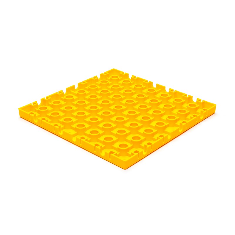 GripTil Floor Tile Base Plate Yellow 16 Pieces 2