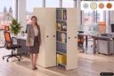 Großraumschrank mit ausziehbaren Regalen, 841 × 846 × 2000 mm, Birke Großraumschrank mit ausziehbaren Regalen, 841 × 846 × 2000 mm, Birke