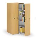 Großraumschrank mit ausziehbaren Regalen, 841 × 846 × 2000 mm, Buche