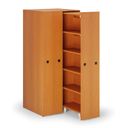 Großraumschrank mit ausziehbaren Regalen, 841 × 846 × 2000 mm, Kirschbaum