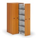 Großraumschrank mit ausziehbaren Regalen, 841 × 846 × 2000 mm, Kirschbaum