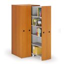 Großraumschrank mit ausziehbaren Regalen, 841 × 846 × 2000 mm, Kirschbaum
