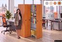 Großraumschrank mit ausziehbaren Regalen, 841 × 846 × 2000 mm, Kirschbaum