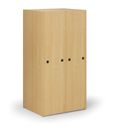 Großraumschrank mit ausziehbaren Regalen, 989 × 846 × 2000 mm, Buche