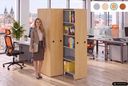 Großraumschrank mit ausziehbaren Regalen, 989 × 846 × 2000 mm, Buche