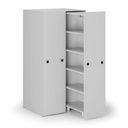Großraumschrank mit ausziehbaren Regalen, 989 × 846 × 2000 mm, grau