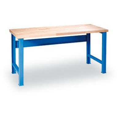 GÜDE Variant Werkbank, Buche-Leimholzplatte, 1500 x 800 x 840 mm, blau