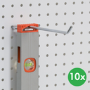 Háčiky jednoduché, dĺžka 100 mm, chróm, 10 ks