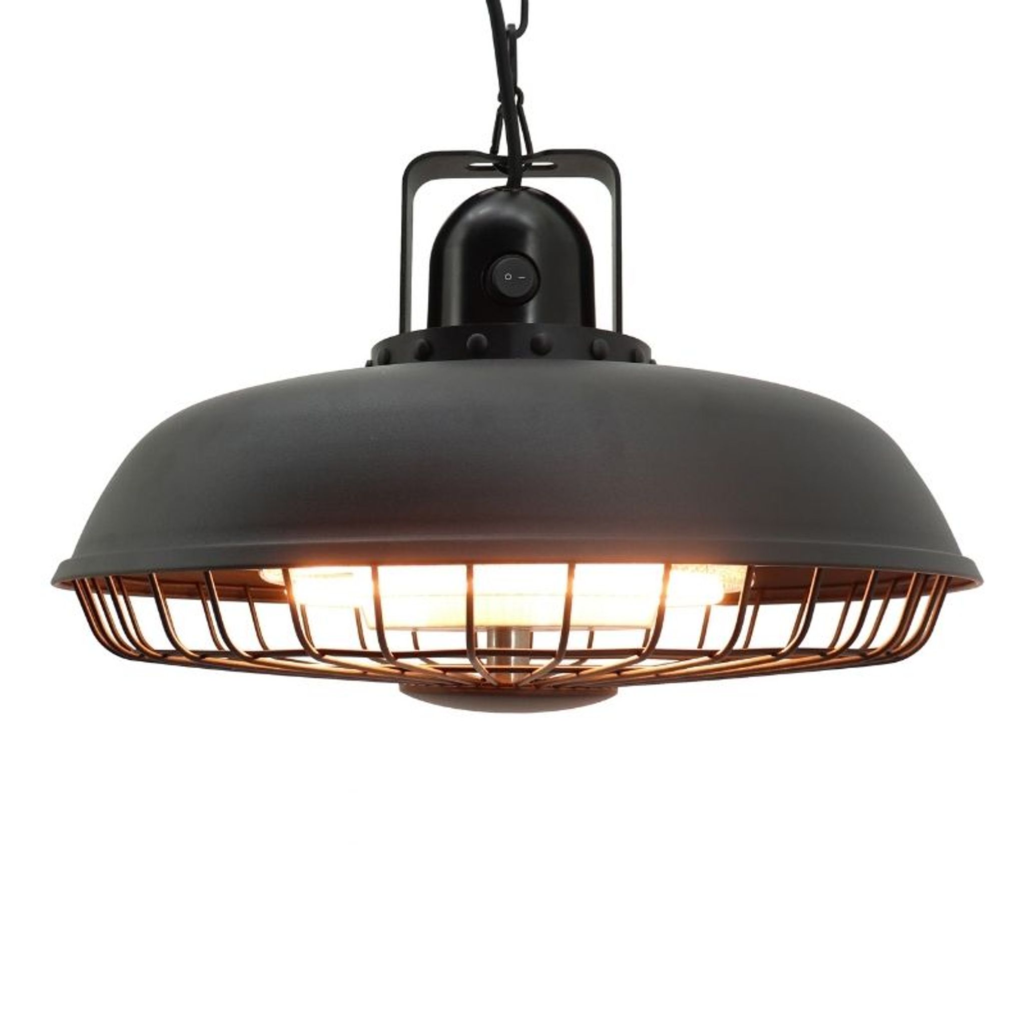 Hängender Terrassen-Infrarotstrahler, 1800 W, schwarz