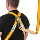 Halteseil mit Absturzsicherung, 2 m, Stahlkarabiner