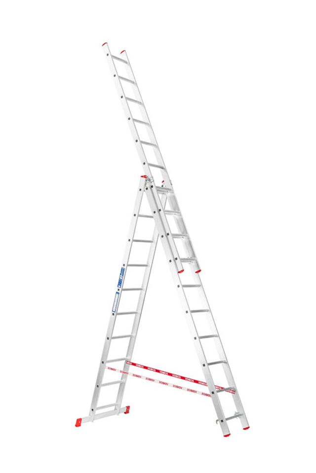 Hliníkový trojdielny výsuvný rebrík VENBOS HOBBY, 3x10 priečok, 6,21 m