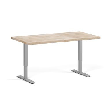 Höhenverstellbare Werkbank für die Werkstatt, 2 Motoren, 1500 x 800 x 760-1230 mm, graues Untergestell