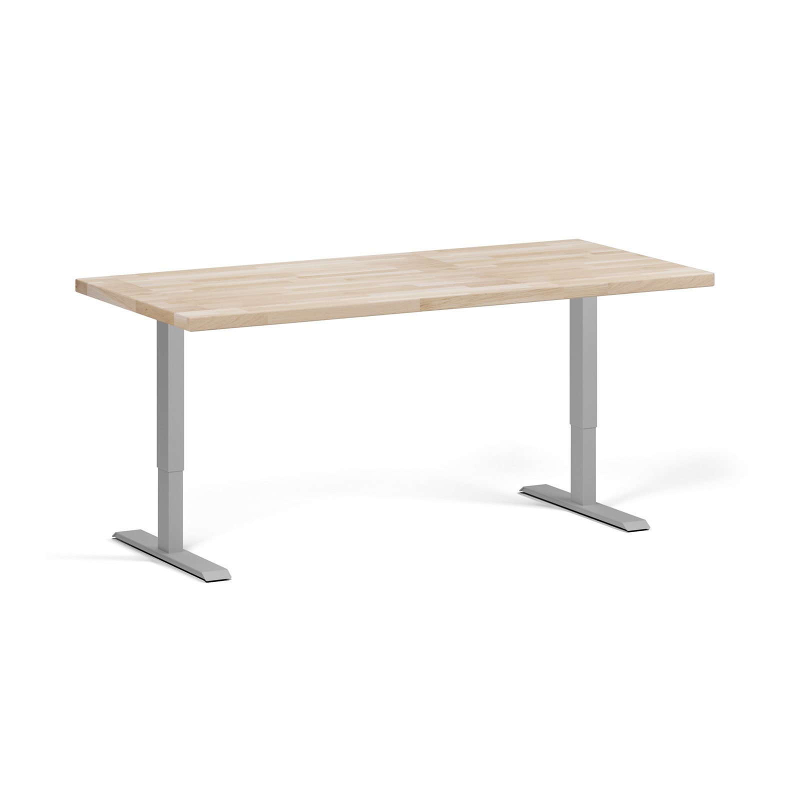B2B Partner Höhenverstellbare Werkbank für die Werkstatt, 2 Motoren, 1700 x 800 x 760-1230 mm, graues Untergestell