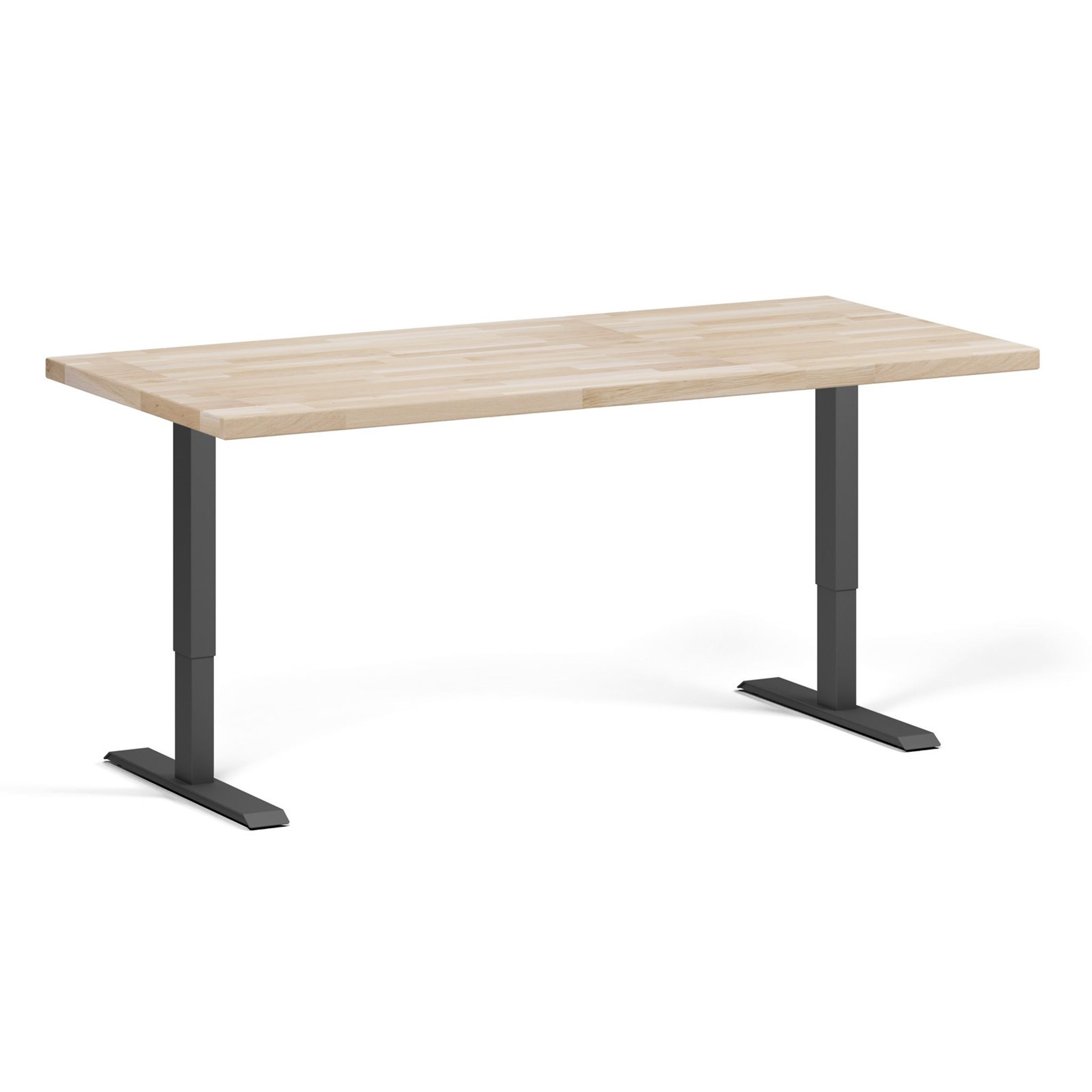 Höhenverstellbare Werkbank für die Werkstatt, 2 Motoren, 1700 x 800 x 760-1230 mm, schwarzer Untergestell