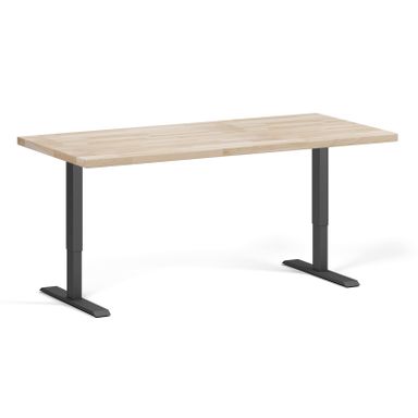 Höhenverstellbare Werkbank für die Werkstatt, 2 Motoren, 1700 x 800 x 760-1230 mm, schwarzer Untergestell