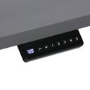 Höhenverstellbarer Eckschreibtisch, 3 Motoren, 74-121 cm, L/R, Tischplatte 180x140 cm, weißes Metallgestell, Eiche natur