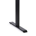 Höhenverstellbarer Schreibtisch, 1 Motor, 745 - 1235 mm, abgerundete Ecken, Tischplatte 1600 x 800 mm, schwarzes Untergestell, weiß