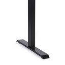 Höhenverstellbarer Schreibtisch, 2 Motoren, 74-121 cm, Tischplatte 140x80 cm, schwarzes Metallgestell, Birke