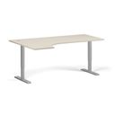Höhenverstellbarer Schreibtisch, 2 Motoren, 745 - 1215 mm, Ecke L/R, Tischplatte 1800 x 1200 mm, graues Untergestell, Birke