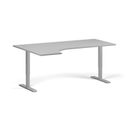 Höhenverstellbarer Schreibtisch, 2 Motoren, 745 - 1215 mm, Ecke L/R, Tischplatte 1800 x 1200 mm, graues Untergestell, grau