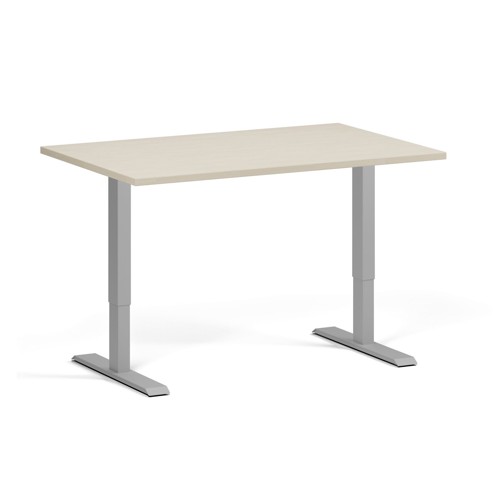 Höhenverstellbarer Schreibtisch, 2 Motoren, 745 - 1215 mm, Tischplatte 1200 x 800 mm, graues Untergestell