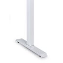 Höhenverstellbarer Schreibtisch, 2 Motoren, 745 - 1215 mm, Tischplatte 1280 x 800 mm, weißes Untergestell, weiß