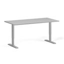 Höhenverstellbarer Schreibtisch, 2 Motoren, 745 - 1215 mm, Tischplatte 1600 x 800 mm, graues Untergestell, grau