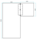Höhenverstellbarer Schreibtisch, 3 Motoren, 745 - 1215 mm, Ecke L/R, Tischplatte 1600 x 1400 mm, schwarzes Untergestell, Birke