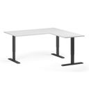 Höhenverstellbarer Schreibtisch, 3 Motoren, 745 - 1215 mm, Ecke L/R, Tischplatte 1600 x 1600 mm, schwarzes Untergestell