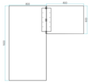 Höhenverstellbarer Schreibtisch, 3 Motoren, 745 - 1215 mm, Ecke L/R, Tischplatte 1600 x 1600 mm, weißes Untergestell, weiß