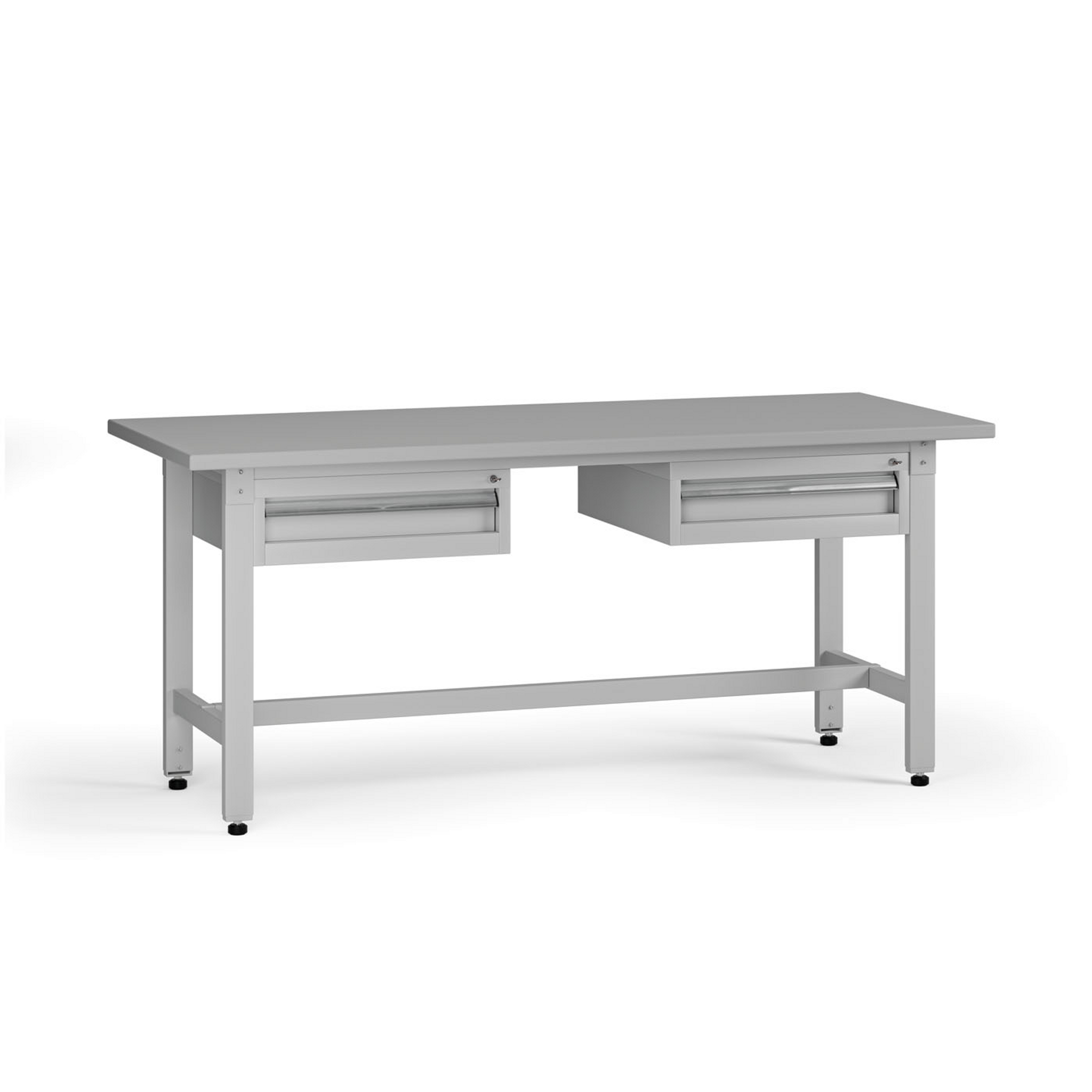 Höhenverstellbarer Werkbank G5, 1800 x 750 x 800-1000 mm, 2x Container, 2 Schubladen