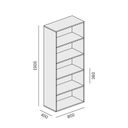 Hohes Büroregal LAYERS, 800 x 400 x 1905, weiß
