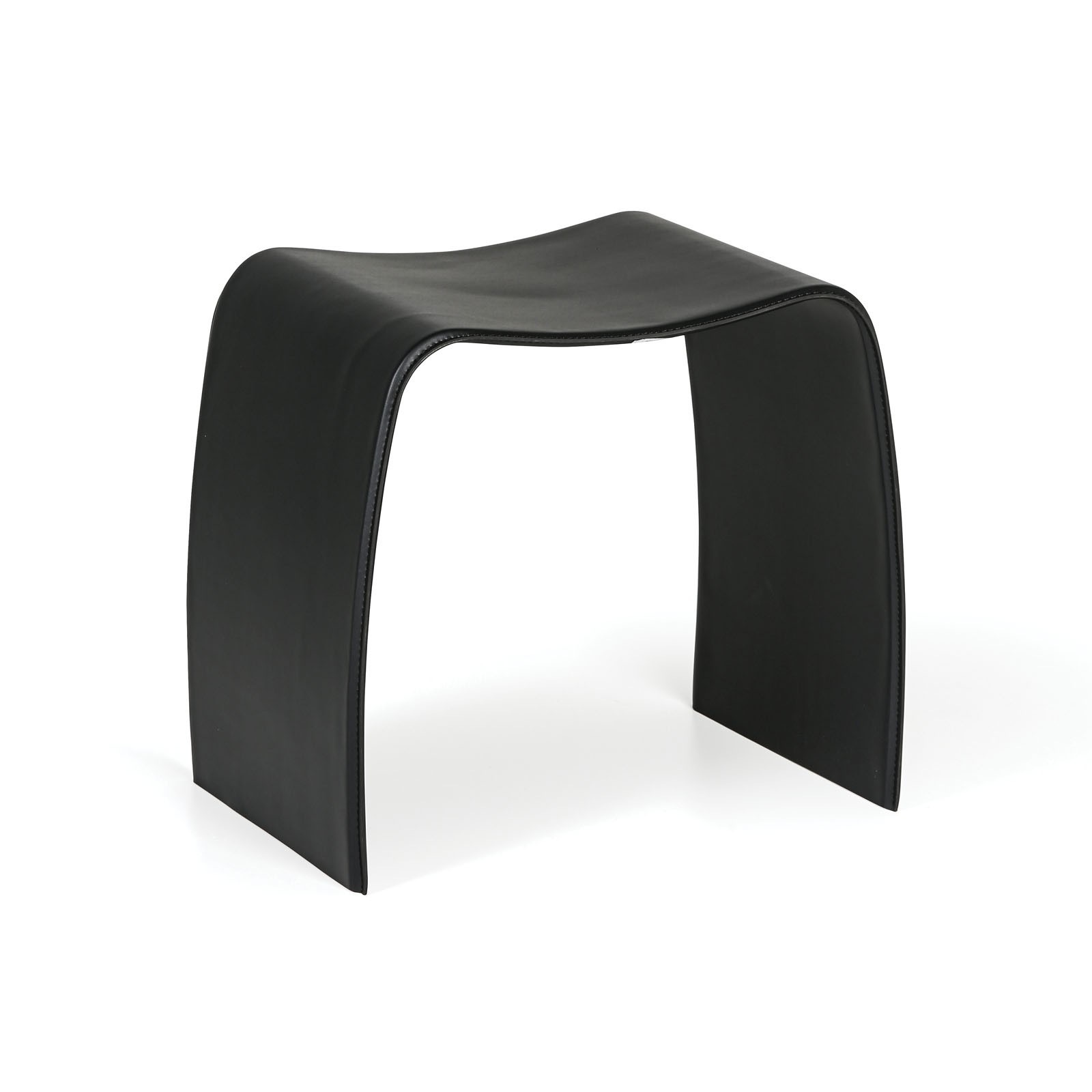 B2B Partner Holzhocker BENTWOOD II, Ökoleder, schwarz