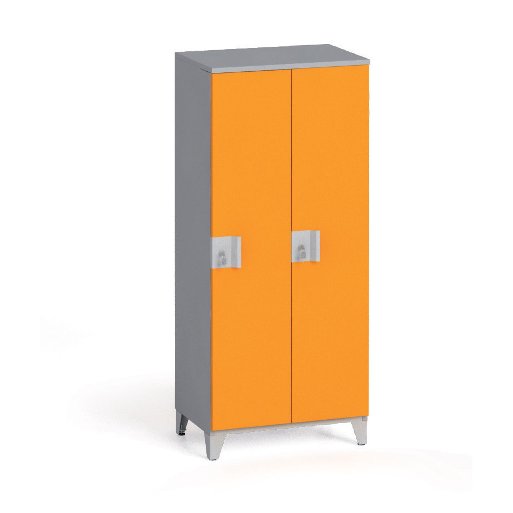 Holzspind, 2 Abteile, 1400 x 600 x 400 mm, Drehverschluss