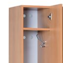 Holzspind S5, 2 Abteile, 1900 x 600 x 420 mm, Zylinderschloss, Nussbaum