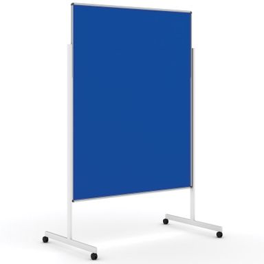 Info- und Moderationswand Filz auf Rollen, Leinwand, 1200 x 1500 mm, Textil