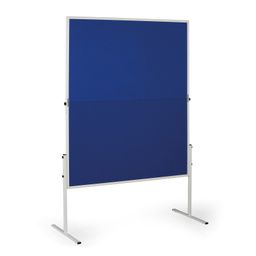 Informační a moderační tabule, 1200 x 1500 mm, textilní, modrá, sklopná