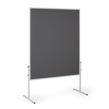 Informační a moderační tabule, 1200 x 1500 mm, textilní, šedá, nesklopná