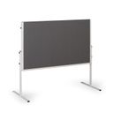 Informační a moderační tabule, 1200 x 1500 mm, textilní, šedá, sklopná