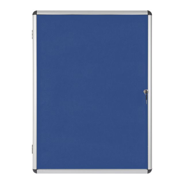 Informační vitrína s textilním povrchem, modrá, 720 x 980 mm