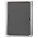 Interne Informationsvitrine MASTER, Textilhintergrund, grau, 816 x 688 mm