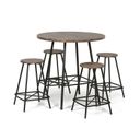 Jedálenská/barová sada WELLINGTON ROUND, stôl priemer 90 cm + 4 stoličky