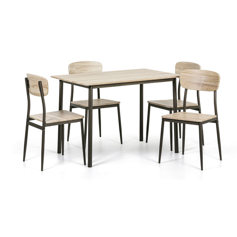 Fotografia produktu: Jedálenská zostava QUATRO, stôl 1100 x 700 mm + 4 stoličky