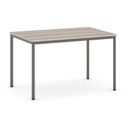 Jedálenský stôl, 1200 x 800 mm, tmavo sivá podnož, dub prírodný